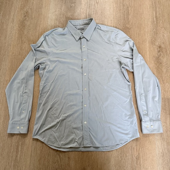 RHONE Other - Rhone Commuter Shirt Mens XL White Green Striped LS Button Performance Stretch